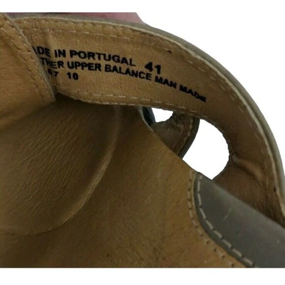 Sanita Wedge Slide Sandals  Women's Size EUR 41 / US 10.5  Heels Taupe Leather - Picture 8 of 9